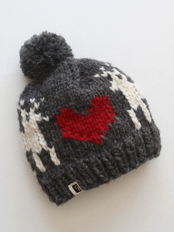 Deer Love Toque - Charcoal