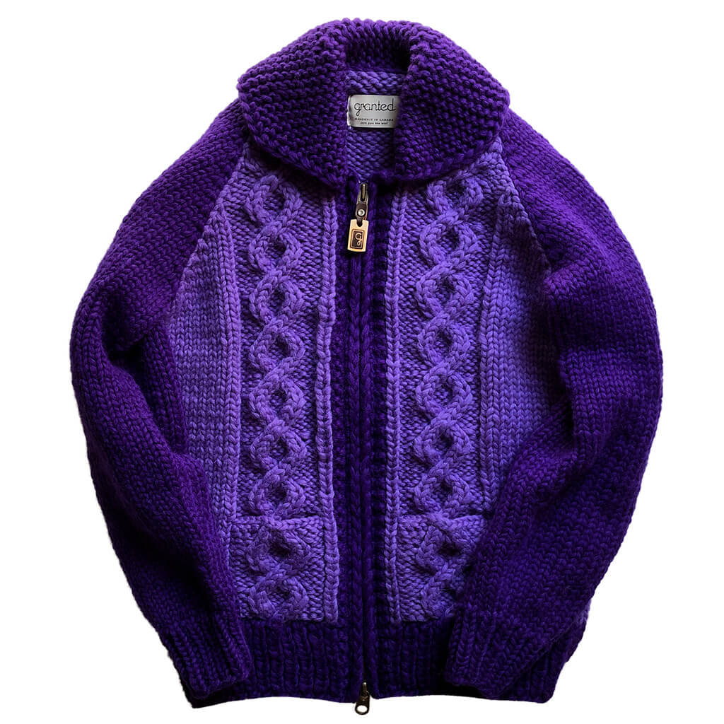 Stadium Cable Knit Zip - Lavender